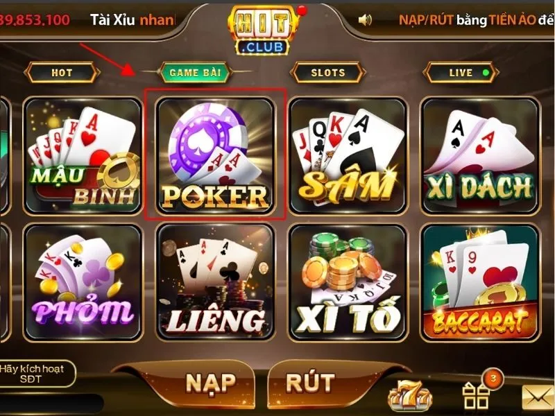 Hướng dẫn các bước chơi game bài Poker tại Hit Club
